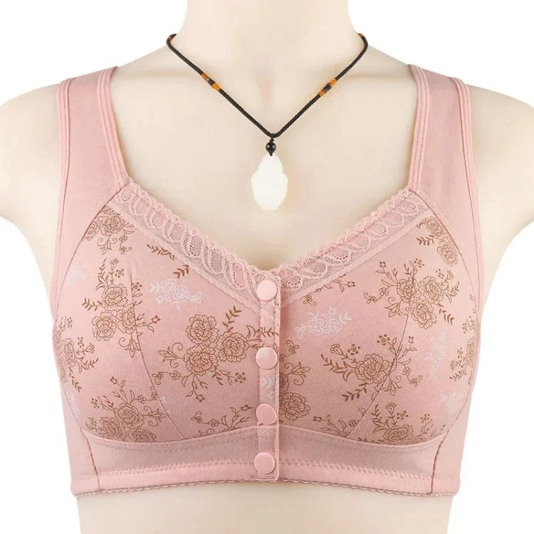 2025 New Anti Sagging Front Open Cooling Cotton Bra