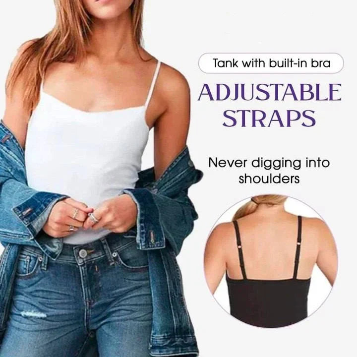 Last Day 49 % off - Cami Bra – Women’s Camisole 02 in 01 With Built In Padded Bra Vest