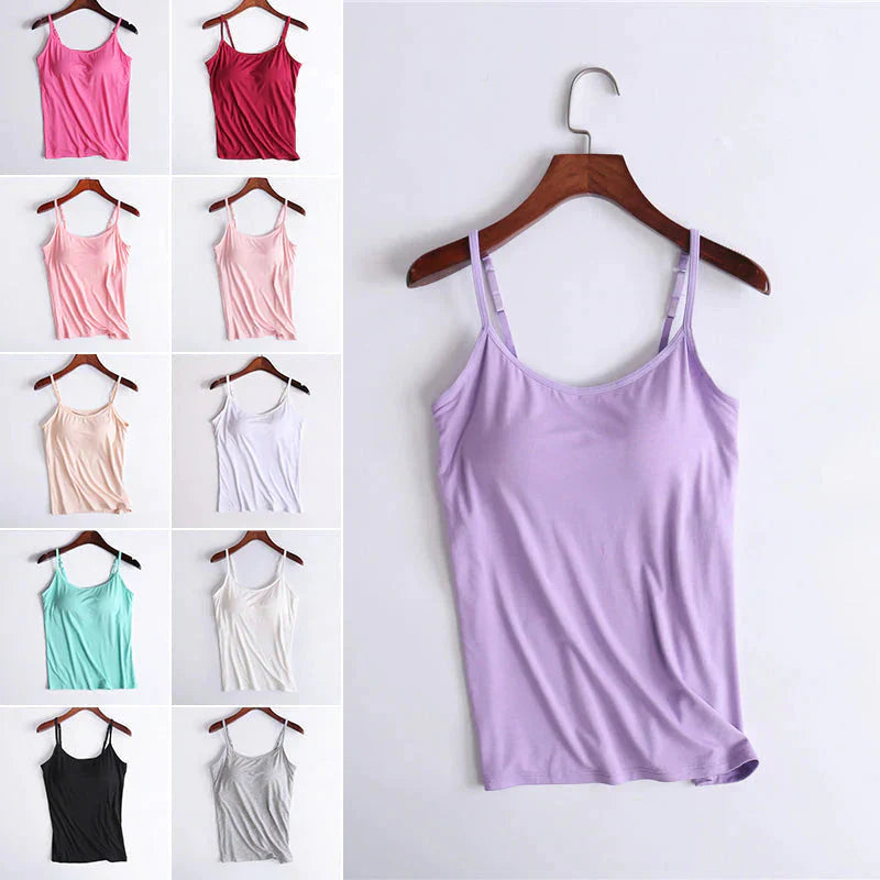 Last Day 49 % off - Cami Bra – Women’s Camisole 02 in 01 With Built In Padded Bra Vest