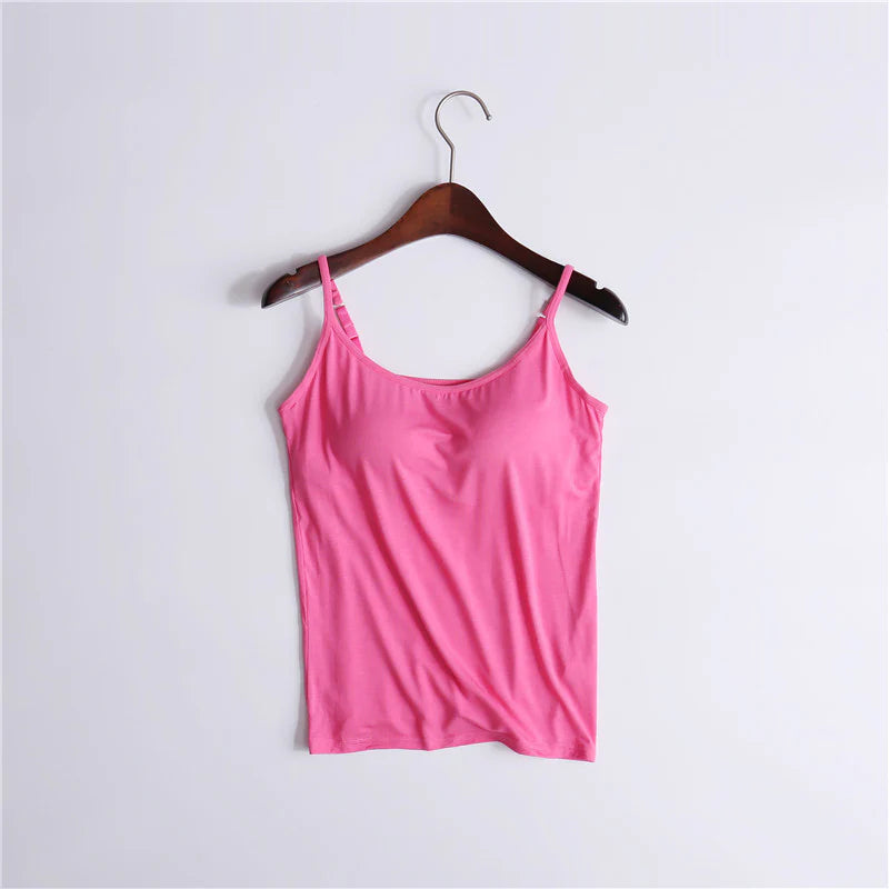 Last Day 49 % off - Cami Bra – Women’s Camisole 02 in 01 With Built In Padded Bra Vest