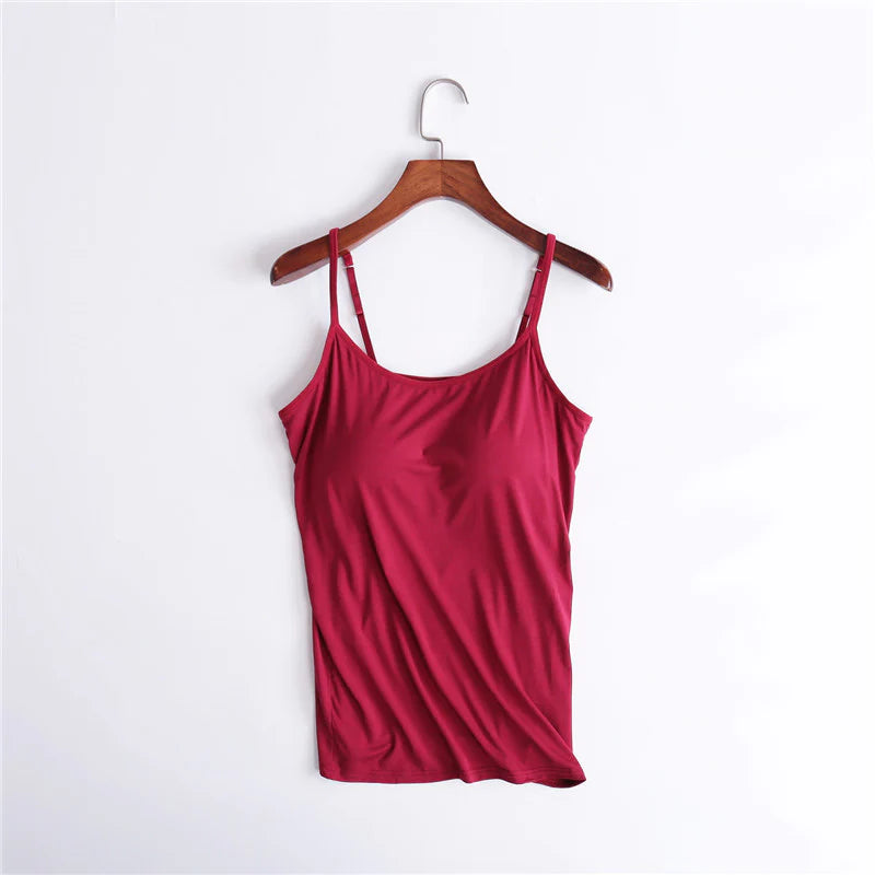 Last Day 49 % off - Cami Bra – Women’s Camisole 02 in 01 With Built In Padded Bra Vest