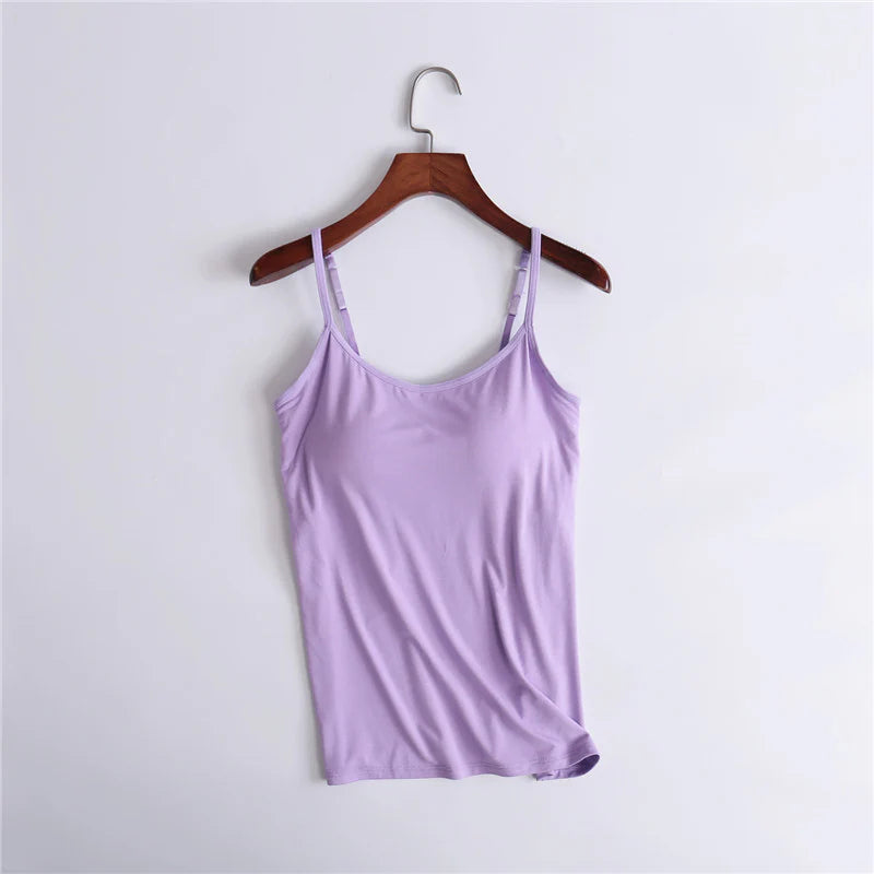Last Day 49 % off - Cami Bra – Women’s Camisole 02 in 01 With Built In Padded Bra Vest