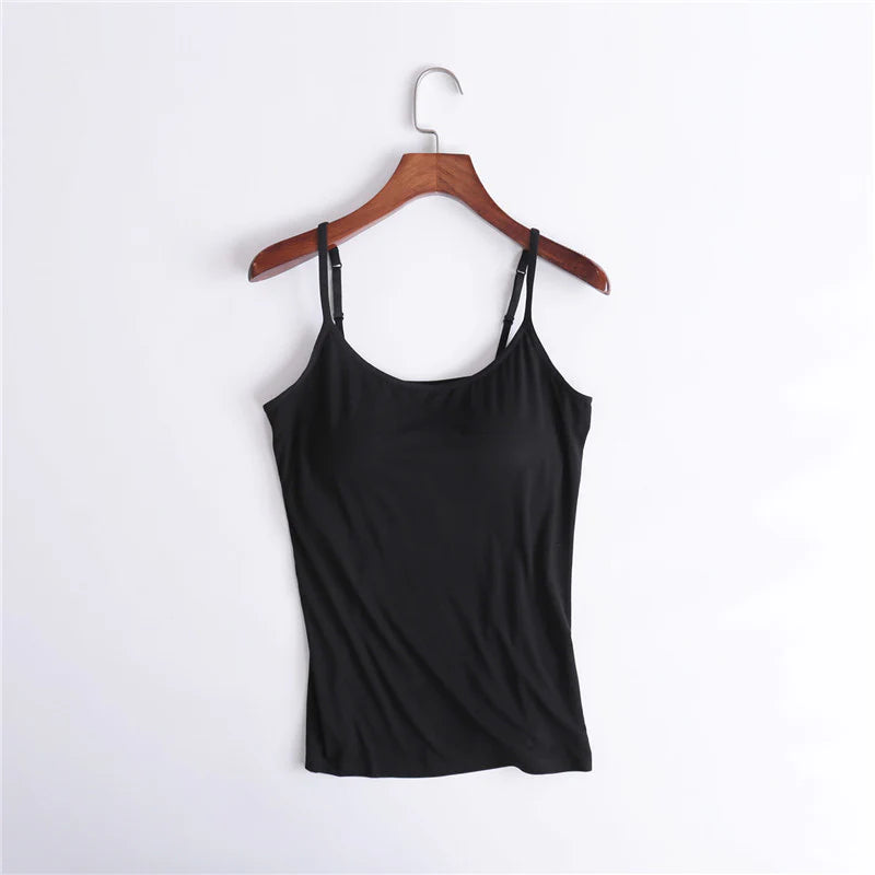 Last Day 49 % off - Cami Bra – Women’s Camisole 02 in 01 With Built In Padded Bra Vest