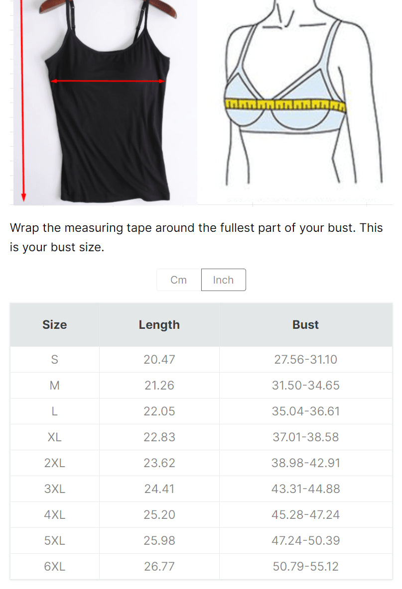 Buy one Get one free - Women's Camisole With Built In Padded Bra Vest