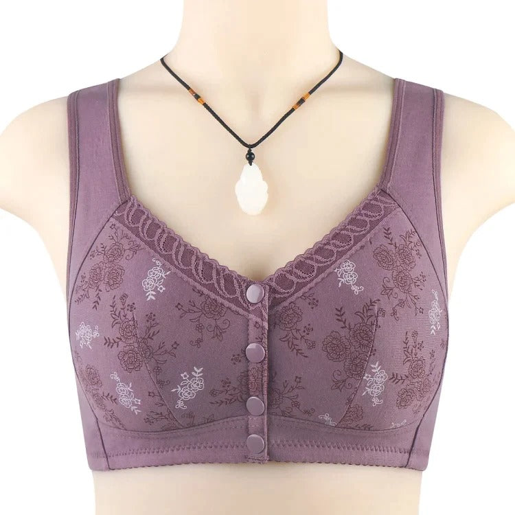 2025 New Anti Sagging Front Open Cooling Cotton Bra