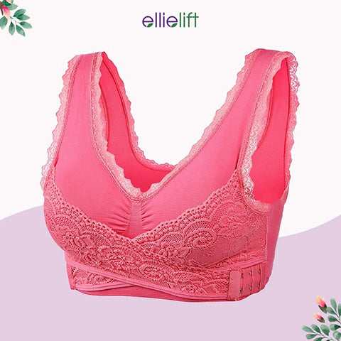 EllieLift – LAST DAY 70% OFF – Comfy Corset Bra Front Cross Side Buckle Lace Bras