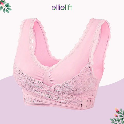 EllieLift – LAST DAY 70% OFF – Comfy Corset Bra Front Cross Side Buckle Lace Bras