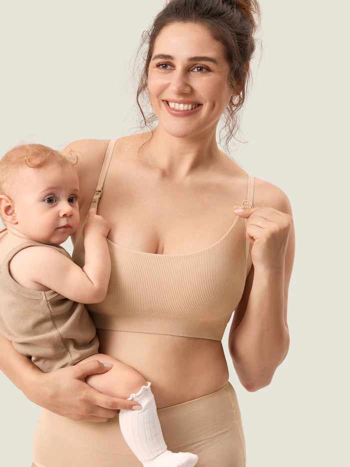 Last day 50 % Off Pack of 02 Ribbed Scoop Nursing Bralette