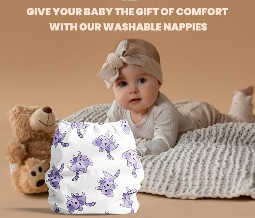 Kids' Free Size Reusable Diaper + Insert (0-36 months)