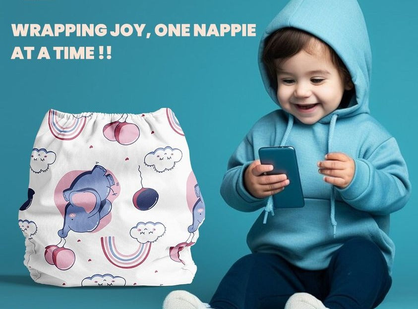 Kids' Free Size Reusable Diaper + Insert (0-36 months)