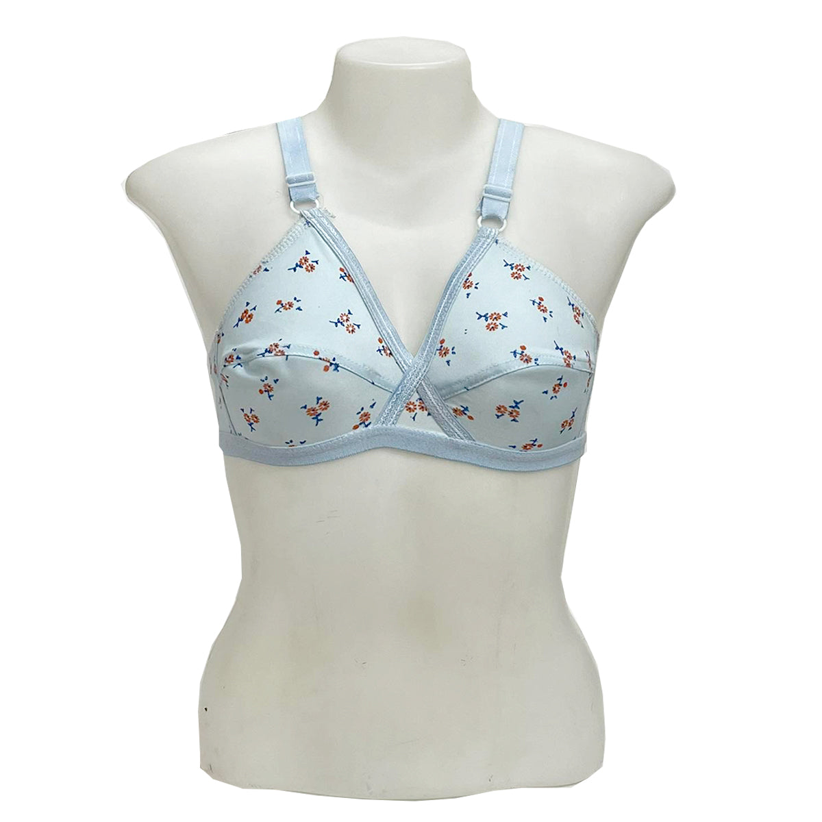 Pack Of 04 Soft Cotton Hosiery Fabric Imported Style Printed Bra