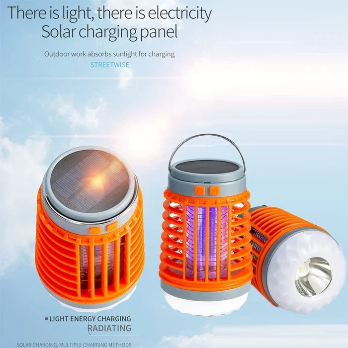 Multifunctional Solar camping and USB Chargeable Mosquito Killer Lamp