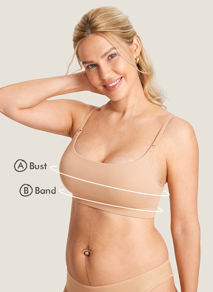 Last day 50 % Off Pack of 02 Ribbed Scoop Nursing Bralette