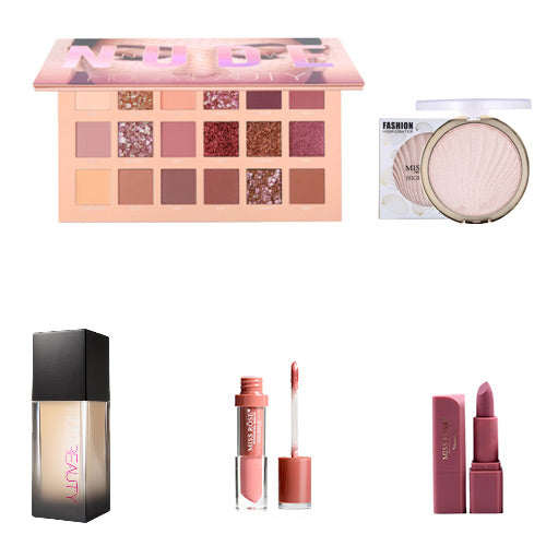 HUDA-BEAUTY-NUDE-EYESHADOW-PALETTE-HUDA-BEAUTY-FOUNDATION-MISS-ROSE-HIGHLIGHTER-MISS-ROSE-LIPSTICK-MISS-ROSE-LIPGLOSS