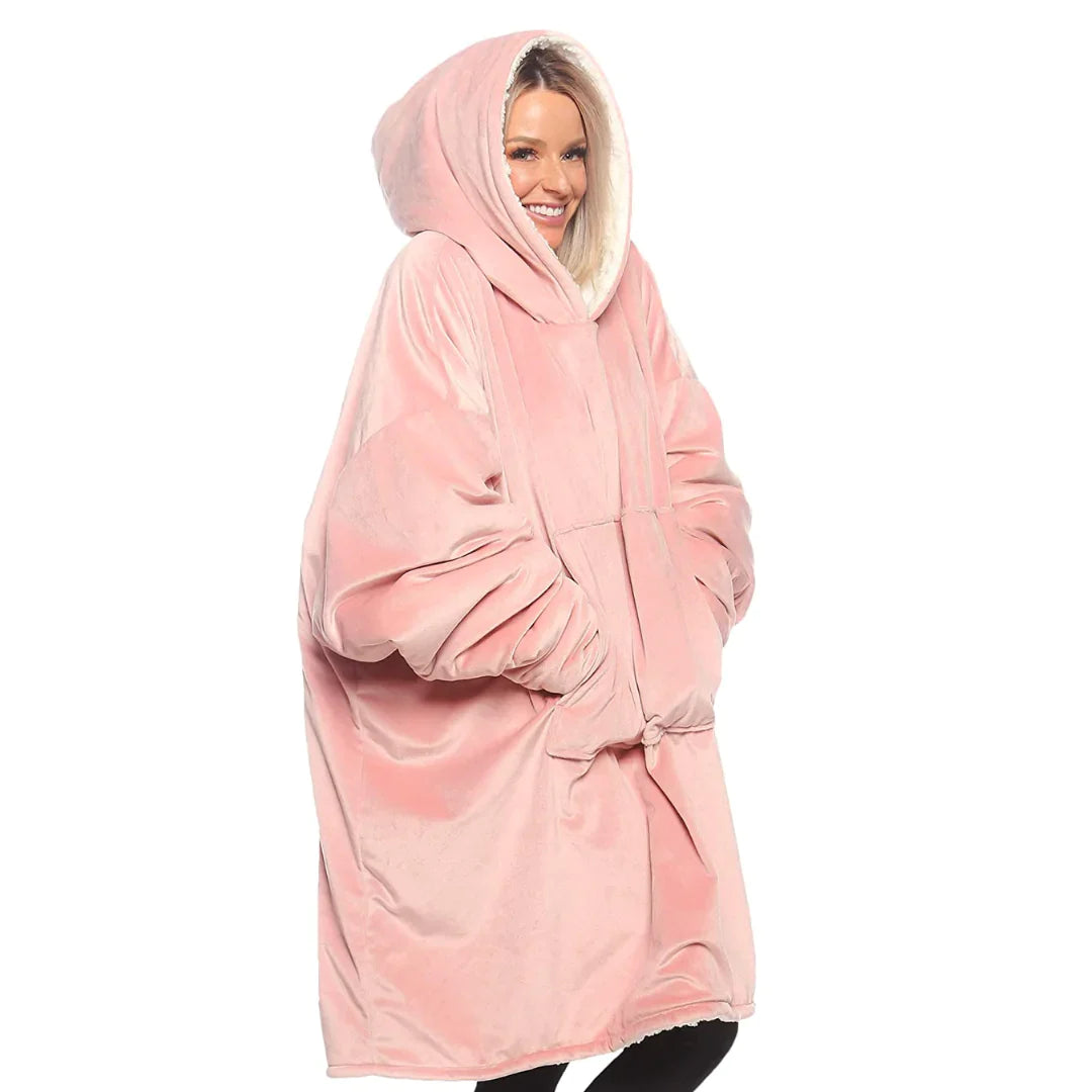 Oversized Hoodie For Adults & Kids | Microfiber & Sherpa Wearable Blanket