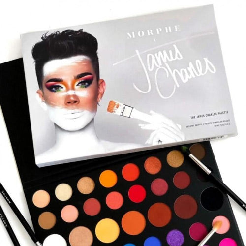 MORPHE-JAMES-CHARLES-EYESHADOW-PALETTE-ZOEVA-12-PIECE-BRUSH SET-MISS-ROSE-HIGHLIGHTER-FOCALLURE-EYELINER-PEN-HUDA-BEAUTY-MINK-EYELASHES-CANDY-LIP-TINT