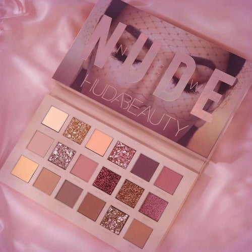 HUDA-NUDE EYESHADOW-PALETTE-HUDA-DESERT-DUSK-EYESHADOW-PALETTE-TWO-HUDA-POWER-BULLET-LIPSTICKS-5-IN-1-HIGHLIGHTER-PALETTE