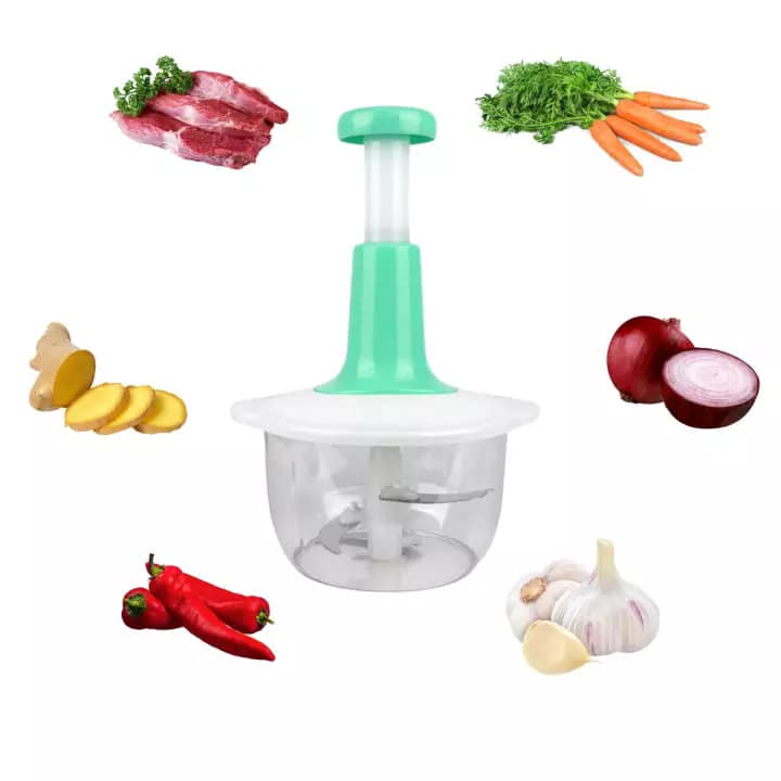 Big Hand Press Chopper, Food Chopper, Large Manual Hand-Press Vegetable Chopper Mixer Cutter