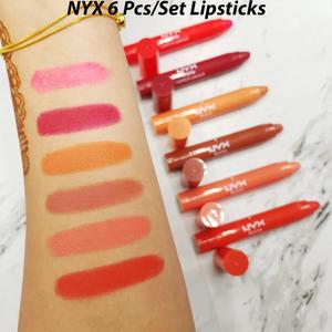 NYX LIP CRAYONS PACK OF SIX (06)