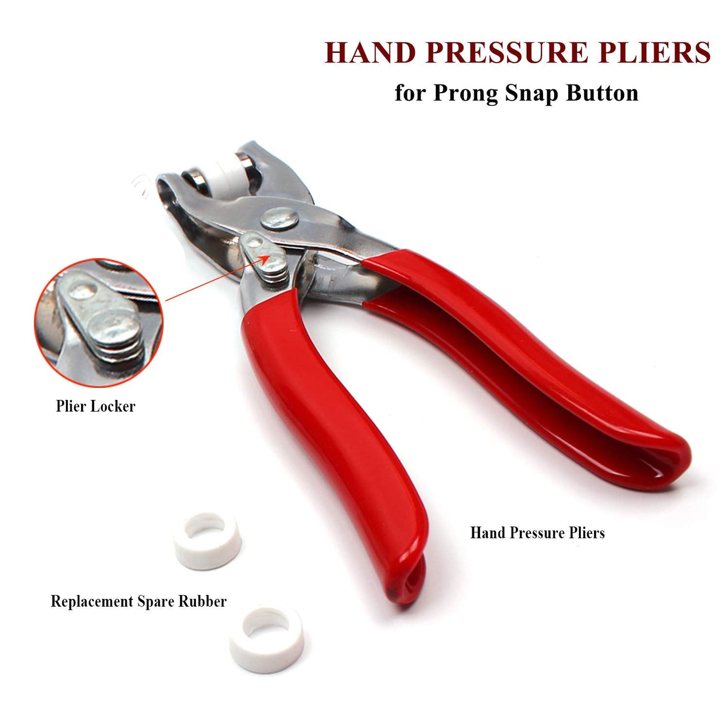 Hand Pressure Pliers For Prong Snap Button