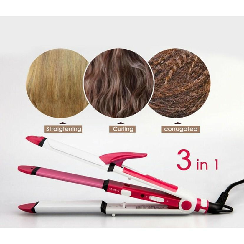 3 in 1 Curler Straightener and Crimper