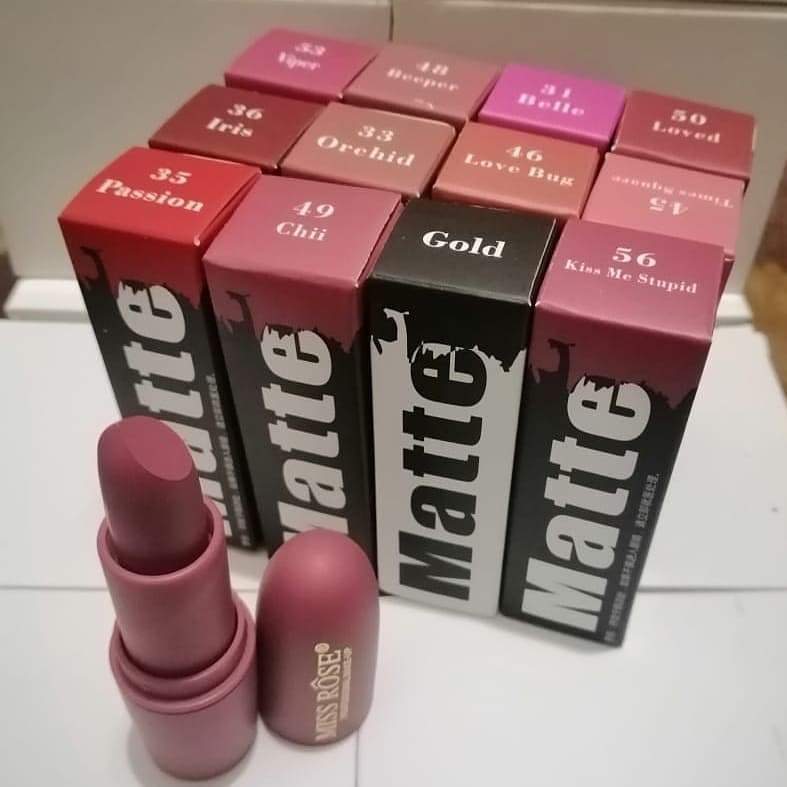 MISS ROSE WATERPROOF LONG-LASTING MATTE LIPSTICKS