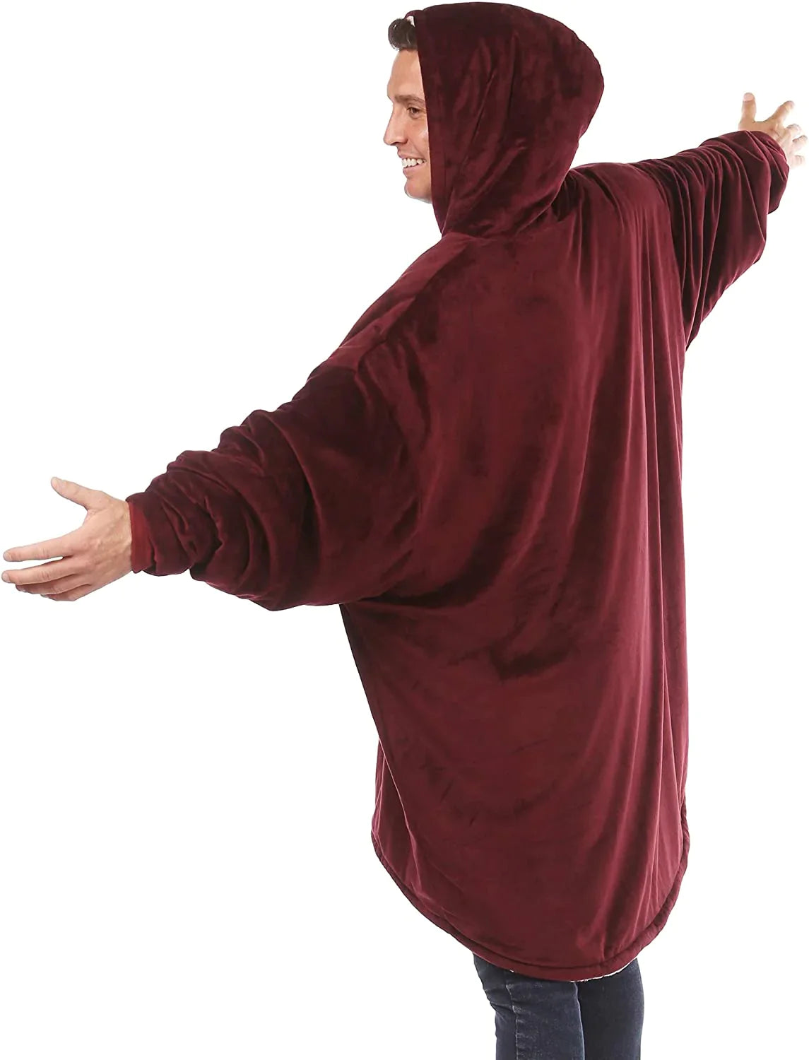 Oversized Hoodie For Adults & Kids | Microfiber & Sherpa Wearable Blanket