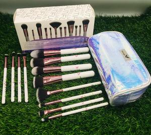 Crystal Quartz 12 Piece Brush Set and Bag