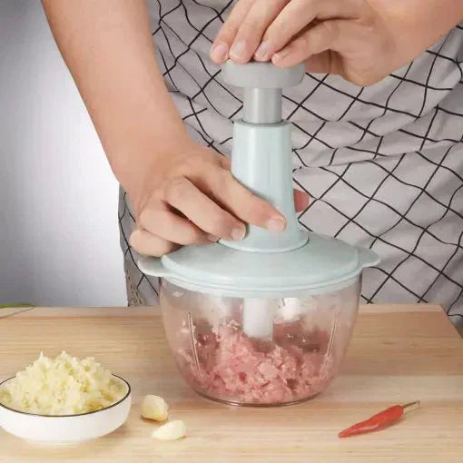 Big Hand Press Chopper, Food Chopper, Large Manual Hand-Press Vegetable Chopper Mixer Cutter