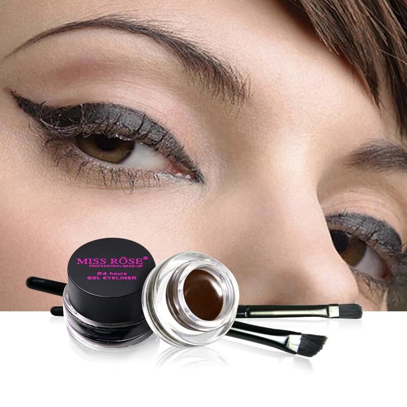 MISS ROSE GEL EYELINER 2 COLOR A SET BLACK AND BROWN