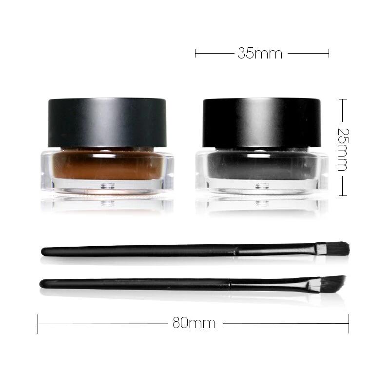 MISS ROSE GEL EYELINER 2 COLOR A SET BLACK AND BROWN