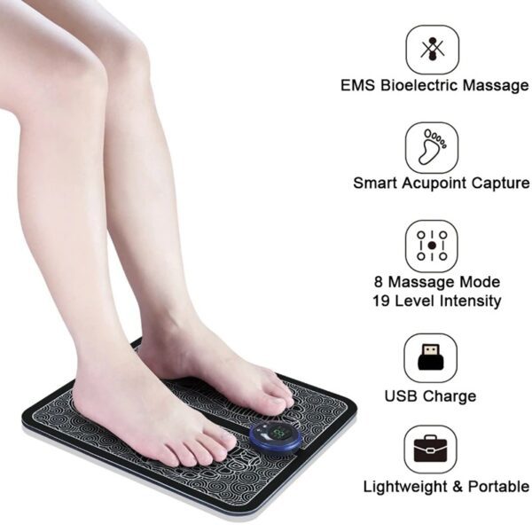Portable Electric Foot Massager Pad for Pain Relief | Foldable