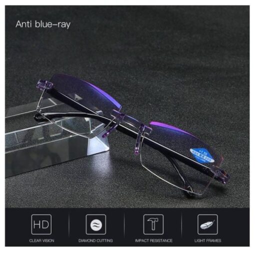 Smart zoom reading glasses for men and women with high-definition fashion anti-blue light radiation