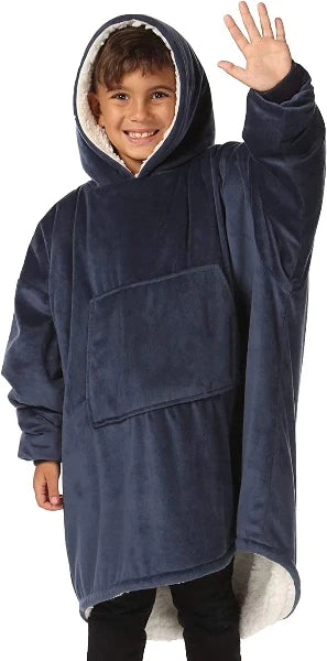 Oversized Hoodie For Adults & Kids | Microfiber & Sherpa Wearable Blanket