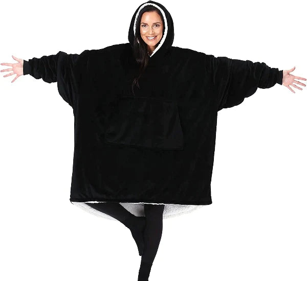 Oversized Hoodie For Adults & Kids | Microfiber & Sherpa Wearable Blanket