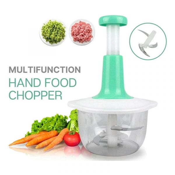 Big Hand Press Chopper, Food Chopper, Large Manual Hand-Press Vegetable Chopper Mixer Cutter