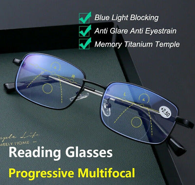 Smart zoom reading glasses for men and women with high-definition fashion anti-blue light radiation