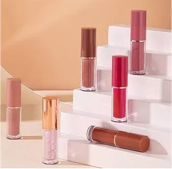 Mocallure Lip Gloss Book Kit | Lip Gloss Pack of 12 | Moisturizing & Shiny Lip Gloss | Matte Liquid Lipstick Set 2.5ml*12pcs
