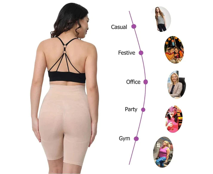 Premium Quality Tummy Waist Slimer Half Body Shaper (Skin Black Color)