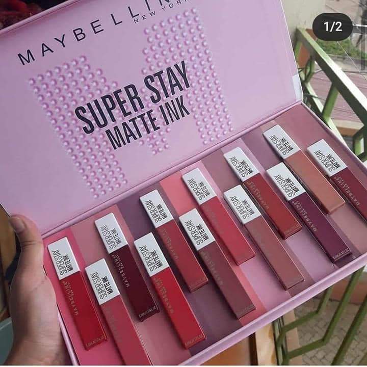 Maybelline super stay matte ink liquid lipstick ( PACK OF 12)