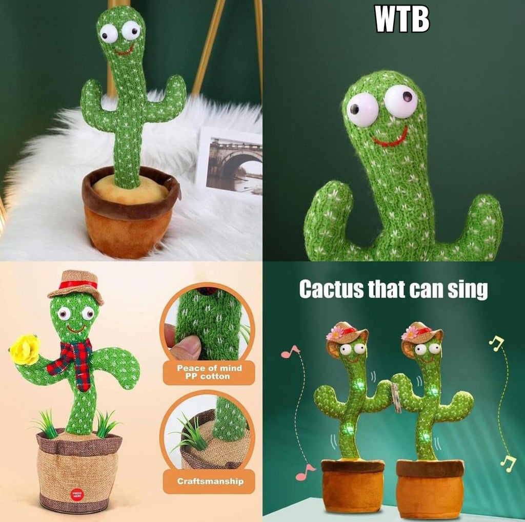 Dancing Cactus Toy-Talking Cactus Toy Repeats What You Say