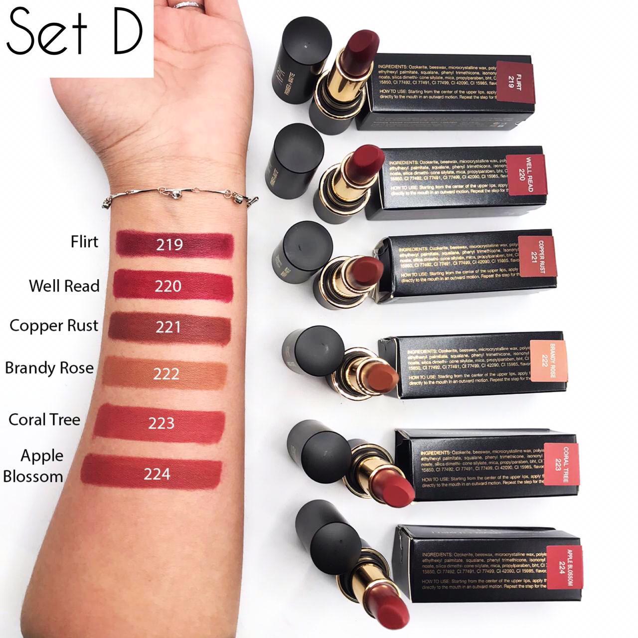 APK MATTE+PRIMER LIPSTICK LONG LASTING PACK OF (SIX) 6
