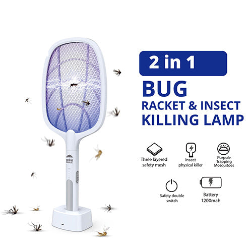 2 in 1 Electric Mosquito Swatter Mosquito Racket and Zapper Racket