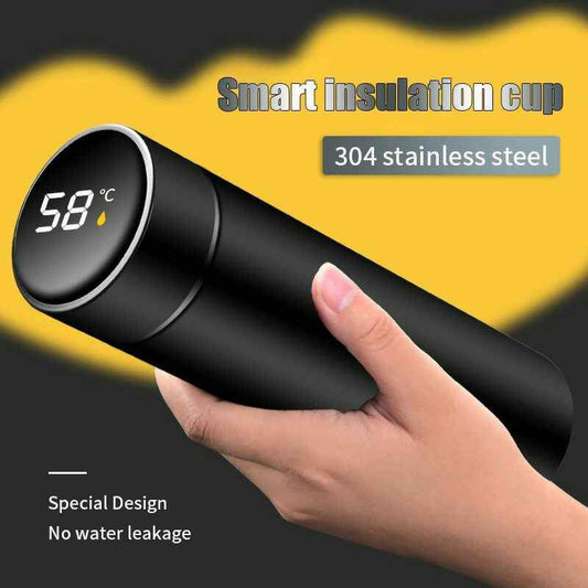 Smart Cup Intelligent Water Bottle 304 Double-layer Stainless Steel LED Display Temperature 500ML