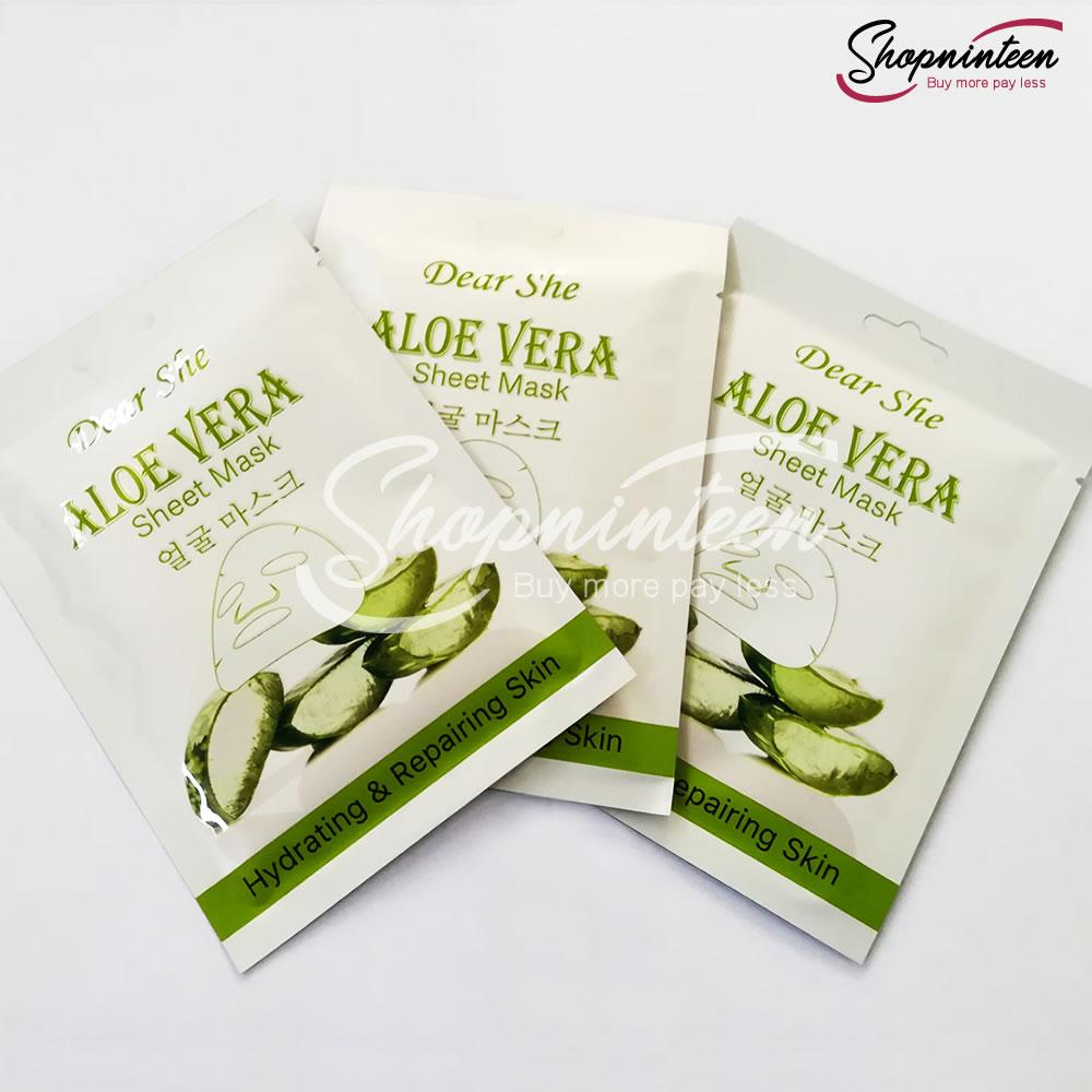 DEAR SHE ALOE VERA SHEET MASK PACK OF 3