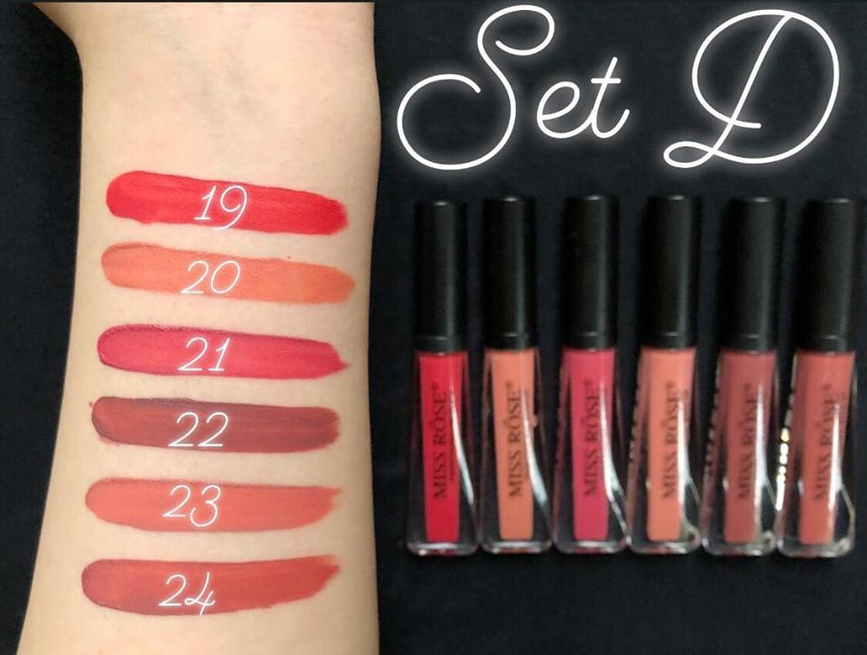MISS ROSE MATTE LIPGLOSS SET