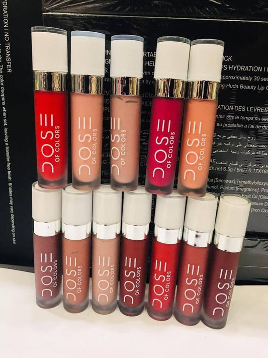 DOSE MATTE LIPGLOSS SET PACK OF TWELVE (12)