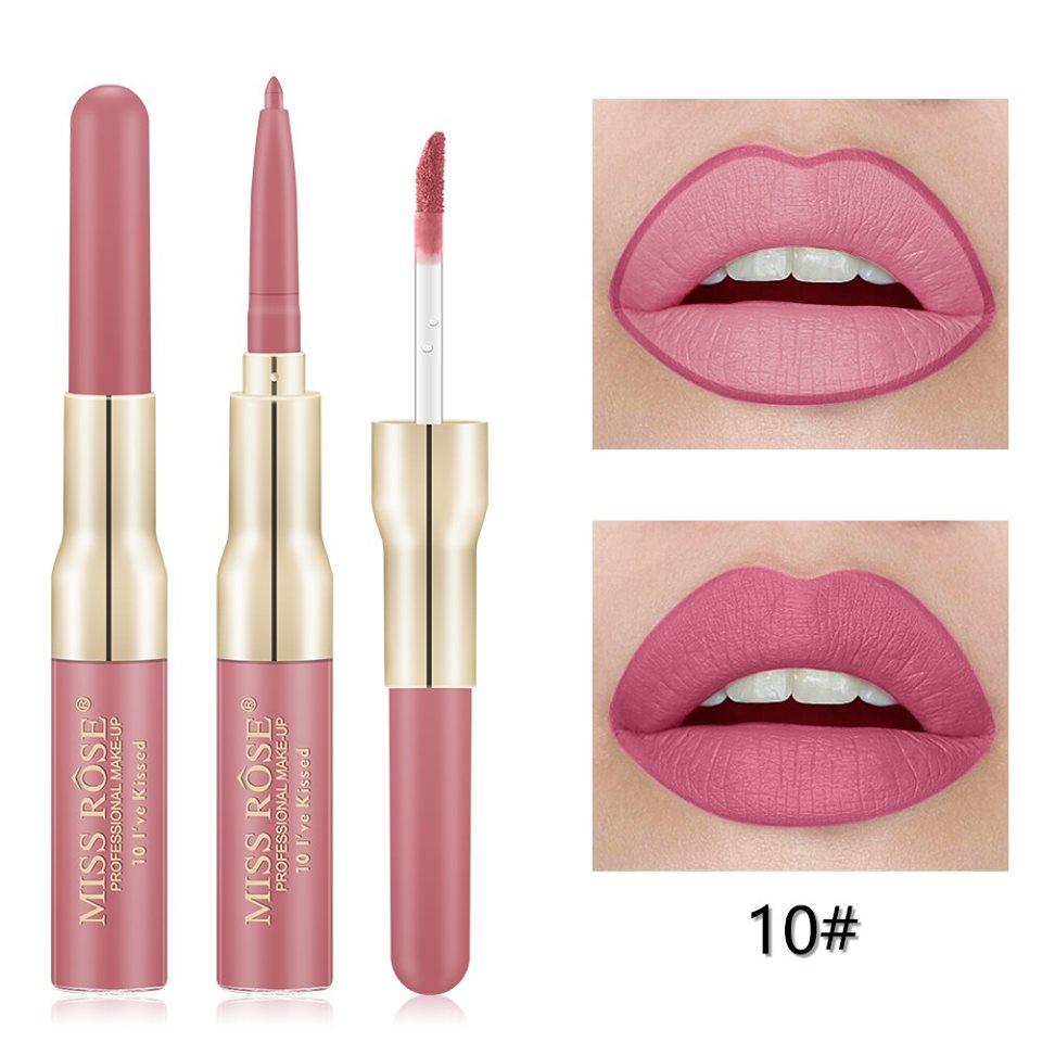 MISS ROSE 2IN1 LIPGLOSS + LIPLINER PACK OF 6