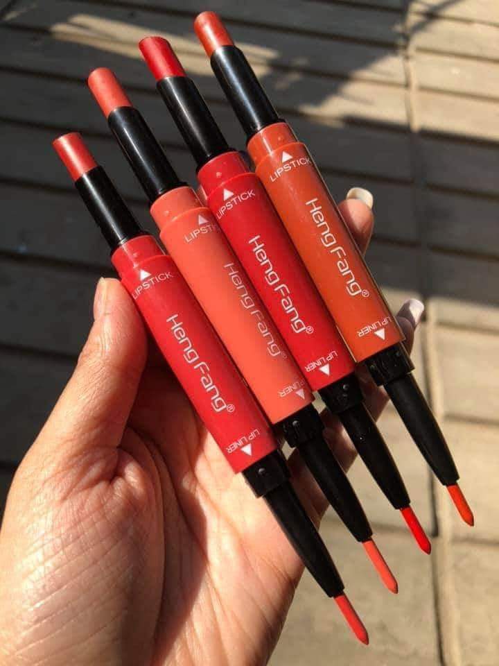 HENG FENG 2 IN 1 LIPLINER+LIPSTICK SET OF 8