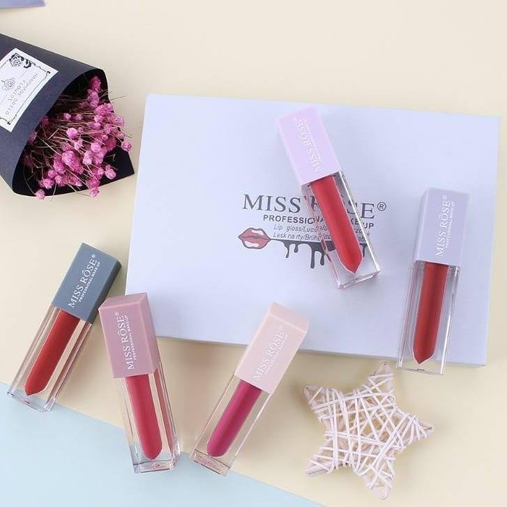 MISS ROSE ORIGINAL MATTES LIP GLOSS PACK OF FIVE (5)